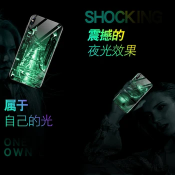 Šviesos Stiklo Telefoną Atveju XiaoMi Mi 10 10T 9T Pro 9 SE 8 Lite A2 ŽAISTI Naktį Spindi Atveju Redmi Pastaba 9 8 7 pro 5 Padengti Atveju