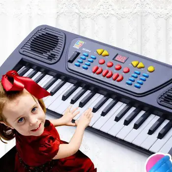 Švietimo 37 Klavišus Elektroninių Organų Skaitmeninis Pianinas Klavišiniai Muzikos Žaislas su Mic Vaikams, Žaislai Atitolinti Muzikos Žaislas, Plėtoti vaikų Talentus