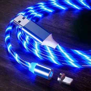 Švyti LED Apšvietimas Greito Įkrovimo Magnetinio USB C Tipo Kabelis Magnetinio Kabelis USB Micro Įkroviklio Kabelį, Laidą skirtą 
