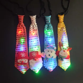 Švytintys LED Šviesos Navidad NAUJŲJŲ METŲ Kaklaraištis Šalių Priedus, Berniukų, Mergaičių, Moterų Kūrybos Kalėdų peteliškę Šalies Šokių Apdaila