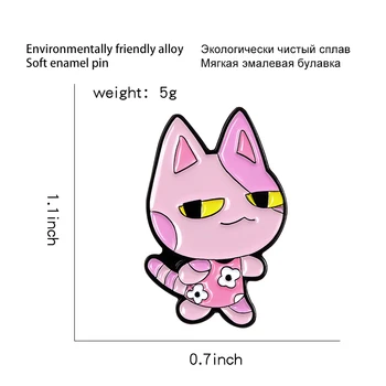 Žavinga Bob Emalio Smeigtukai Animacinių Filmų Rožinė Kitty Cat Japonija Žaidimas Gyvūnų Papuošalai Užsakymą Sagės Atvartas Smeigtukai Vaikams, Draugams Dovanų