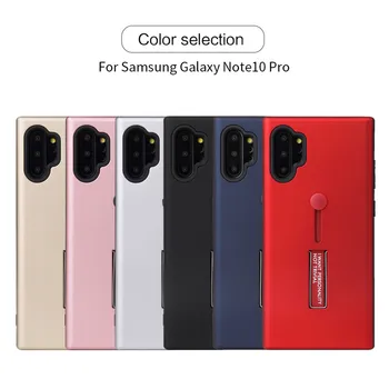 Žiedas Stand Case For Samsung Galaxy S20 S10E S6 S7 S8 S9 Pastaba 8 9 10 Plus atsparus smūgiams Šarvai Hibridas Patikima Silikono Minkštos TPU Dangtis