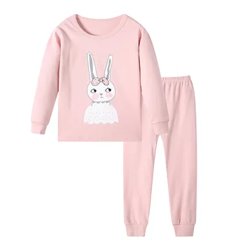 Žiemos Kūdikių Mergaičių naktiniai marškiniai, pižamos Rinkiniai Dideli Berniukai Mergaitė Animaciją Drabužius Sleepwear Vaikams ilgomis rankovėmis T-shirt+ziajać Pijamas Kostiumas 3-14T Homewear