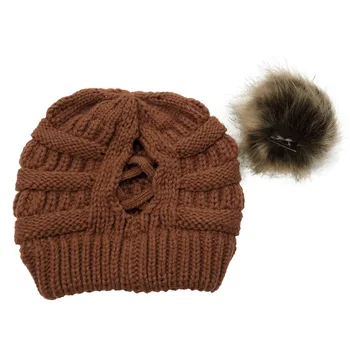 Žiemos Skrybėlės Moterims Pompom Kepuraitė Asiūklio Kepurės 2020 