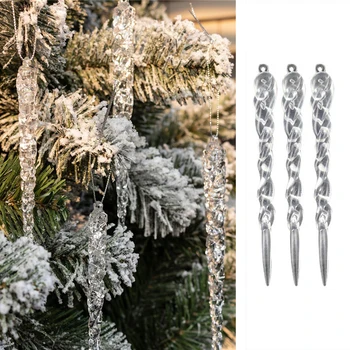 Žiemą Šalies Modeliavimas Ledo papuošalai Kalėdų Eglutės Kabinti Ornamentu Modeliavimas snaigės Medžio Apdaila Netikrą Varveklis Rekvizitai